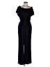 Charles Henry Solid Black Jumpsuit Size L - photo 1