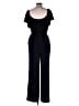 Charles Henry Solid Black Jumpsuit Size L - photo 2