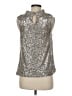 Cable & Gauge Silver Sleeveless Blouse Size M - photo 2