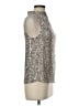 Cable & Gauge Silver Sleeveless Blouse Size M - photo 4