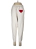 Just Fab Hearts Ivory Sweatpants Size L - photo 1
