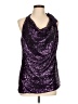 Jennifer Lopez 100% Polyester Purple Sleeveless Blouse Size L - photo 1