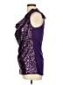 Jennifer Lopez 100% Polyester Purple Sleeveless Blouse Size L - photo 5