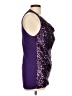 Jennifer Lopez 100% Polyester Purple Sleeveless Blouse Size L - photo 4