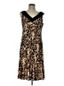 Sandra Darren Animal Print Brown Cocktail Dress Size 12 - photo 1
