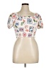 Monteau 100% Linen Ivory White Short Sleeve Top Size XL - photo 1
