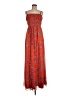 Aqua 100% Polyester Paisley Orange Casual Dress Size 8 - photo 1
