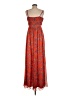 Aqua 100% Polyester Paisley Orange Casual Dress Size 8 - photo 2
