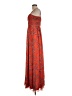 Aqua 100% Polyester Paisley Orange Casual Dress Size 8 - photo 5
