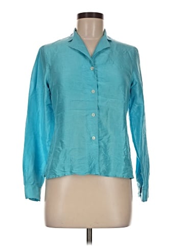 Lauren by Ralph Lauren Long Sleeve Silk Top (view 1)