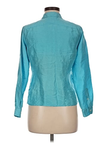 Lauren by Ralph Lauren Long Sleeve Silk Top (view 2)