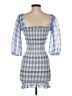 Capulet 100% Polyester Checkered-gingham Blue Cocktail Dress Size XS - photo 2
