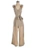JOA Solid Tan Jumpsuit Size S - photo 1