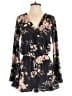 Honey Punch 100% Polyester Floral Black Romper Size S (estimated) - photo 1