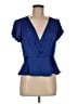 Zara Blue Short Sleeve Blouse Size M - photo 1