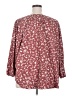Monday Fun Burgundy Long Sleeve Blouse Size 3X - photo 2