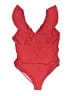 Unbranded Solid Red One Piece Swimsuit Size 24w - photo 1