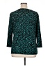 Jaclyn Smith Animal Print Teal 3/4 Sleeve Blouse Size XL - photo 2