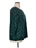 Jaclyn Smith Animal Print Teal 3/4 Sleeve Blouse Size XL - photo 4