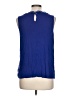 Elle 100% Polyester Stars Blue Sleeveless Blouse Size L - photo 2