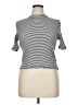 Boden Stripes Silver Short Sleeve Turtleneck Size 14 - photo 1