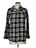 Como Vintage 100% Rayon Plaid Black Long Sleeve Button-Down Shirt Size L - photo 1
