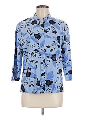 Norm Thompson 3/4 Sleeve Button-Down Shirt (view 1)