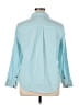 Universal Standard Stripes Teal 3/4 Sleeve Button-Down Shirt Size 18 (M) - photo 2