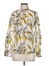 Tory Burch Print Yellow Long Sleeve Blouse Size 6 - photo 1
