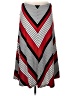 Chaps 100% Cotton Chevron-herringbone Red Casual Skirt Size L (petite) - photo 2