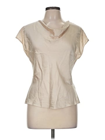 Vince. Short Sleeve Silk Top (view 1)