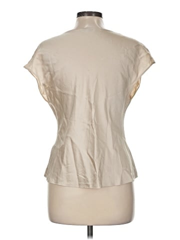 Vince. Short Sleeve Silk Top (view 2)