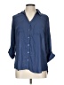 BCX 100% Polyester Solid Blue 3/4 Sleeve Blouse Size L - photo 1