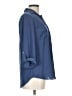 BCX 100% Polyester Solid Blue 3/4 Sleeve Blouse Size L - photo 4