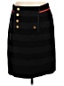 Per Se 100% Wool Stripes Black Wool Skirt Size 8 - photo 1