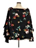 City Chic 100% Polyester Black 3/4 Sleeve Blouse Size 24 Plus (XXL) - photo 1