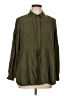 Versona 100% Rayon Green Long Sleeve Blouse Size L - photo 1