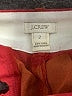J.Crew 100% Linen Color Block Orange Shorts Size 2 - photo 3