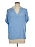 Well Worn Blue Short Sleeve Blouse Size L - photo 1