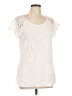 Cable & Gauge Ivory Short Sleeve Top Size L - photo 1
