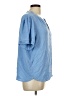 Well Worn Blue Short Sleeve Blouse Size L - photo 4