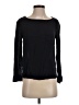 Mango 100% Viscose Black Long Sleeve T-Shirt Size XS - photo 1