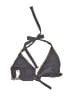 Luli Fama Chevron-herringbone Gray Swimsuit Top Size L - photo 2