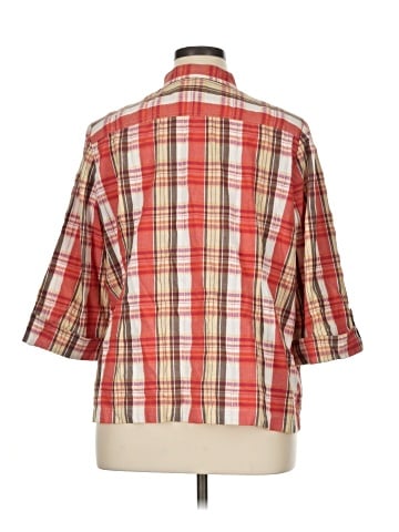 Cj Banks 3/4 Sleeve Button-Down Shirt (view 2)