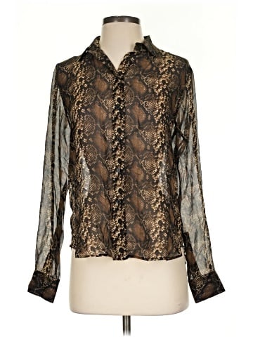 Nili Lotan Long Sleeve Silk Top (view 1)