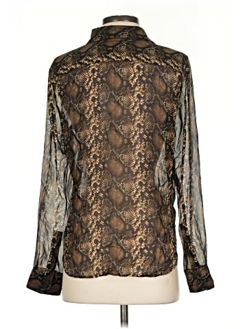 Nili Lotan Long Sleeve Silk Top (view 2)