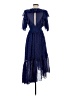 Three Floor Polka Dots Blue Cocktail Dress Size 4 - photo 2