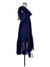 Three Floor Polka Dots Blue Cocktail Dress Size 4 - photo 4