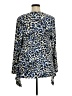Chaus Animal Print Blue Long Sleeve Blouse Size XL - photo 2