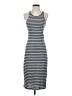 Roxy Stripes Gray Casual Dress Size XS - photo 1